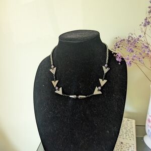Elegant Black and Silver Necklace